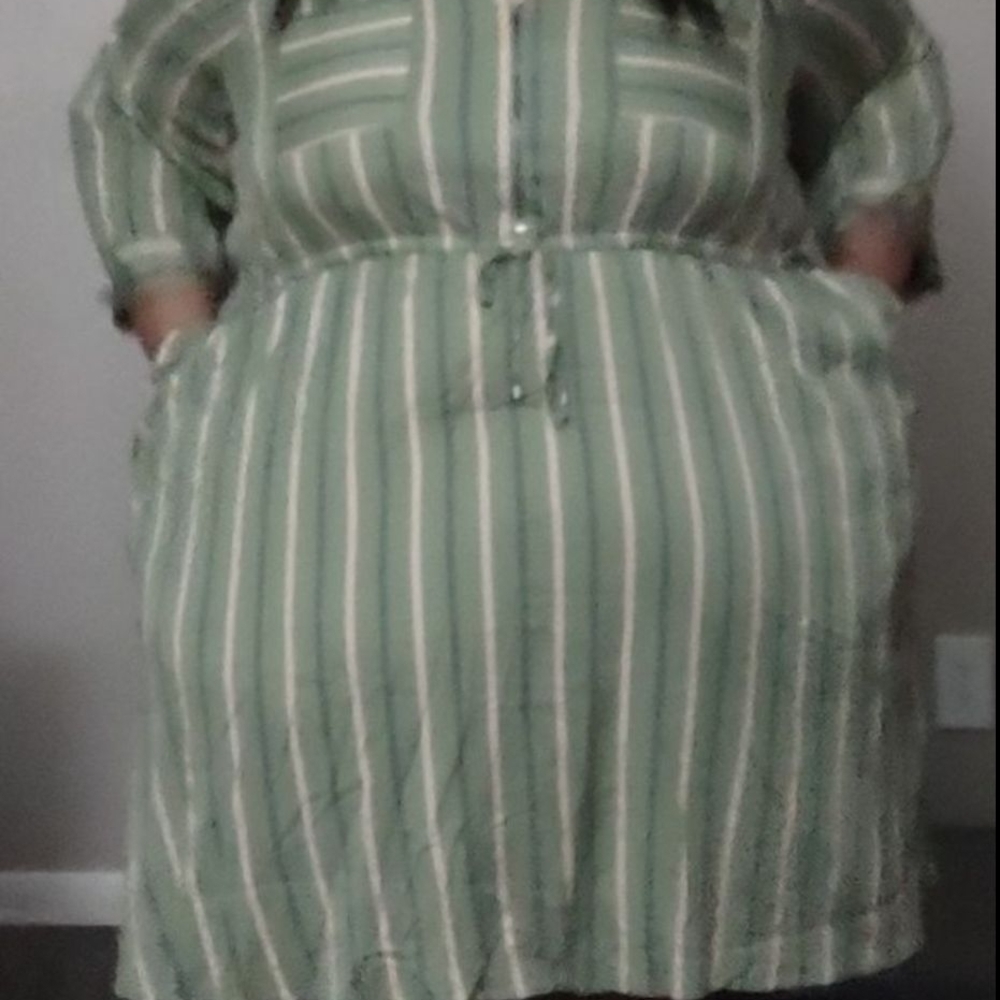 Striped Green Dress